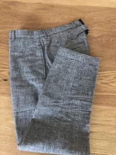BEAMS BOY チェックパンツ　コットンリネンのサムネイル