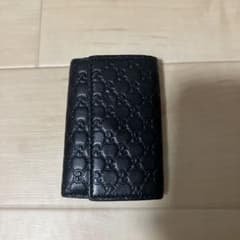 美品　GUCCI グッチ キーケース 6連 マイクロシマ レザー ブラックのサムネイル