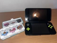 New 2DS LL 블랙 / 그린 본체 세트