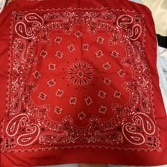 バンダナ レッド ペイズリー柄のサムネイル
