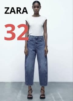 ZARA MID-RISE CARROT FIT TRFデニムパンツ32のサムネイル