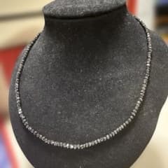 K18WG black diamond ネックレス26.95ct - メルカリ