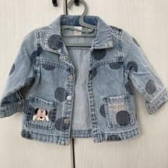 H&M ミニーマウス ドット柄デニムジャケット 9M - メルカリ