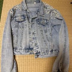 パール装飾 デニムジャケット Gジャンのサムネイル