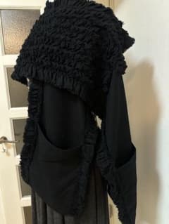 tao COMME des GARÇONSウールフリンジ マフラー ブラック 黒 tao COMME des GARÇONSウールフリンジ マフラー ブラック 黒 - メルカリ