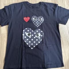 PLAY COMME des GARCONS 하트 T 셔츠 네이비 L