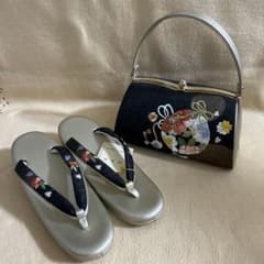 ひ*ん様 ICHIKURA 草履バッグセット 未使用 黒色 フリーサイズ 刺繍