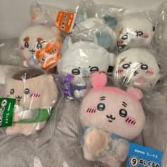 치이카와 에니 타임 복권 봉제 인형 파우치 콩 접시 컵 세트