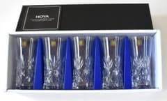 【未使用】HOYA 保谷 クリスタルガラス製 ひとくちビールグラス 5個のサムネイル