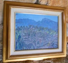 皆吉志郎 絵画 油絵 「 アルプスの山麓 」 昭和 モダニズム 油彩 です、 m33708995125_1.jpg?1591359647