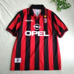 【美品】ACミラン Lotto ユニフォーム ３番 マルディーニ opel 美品】ACミラン Lotto ユニフォーム 3番 マルディーニ opel