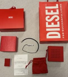 【専用】DIESEL ディーゼル D 2連ブレスレット チョーカー 付属品完備 専用】DIESEL ディーゼル D 2連ブレスレット チョーカー 付属品完備