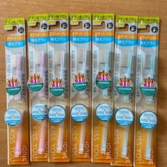 キスユーイオン歯ブラシ　フラットスリム　ふつう　替ブラシ　2本入×7のサムネイル