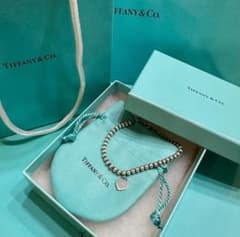 最終値下げ　Tiffany & Co. シルバービーズブレスレット ブルーハートのサムネイル