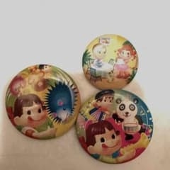 ペコちゃん 缶バッジ 70周年 シークレット 平成レトロ 当時物 レア
