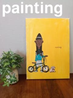 イラスト アート キャンバス インテリア　絵画 現代アート 一点もの 北欧風のサムネイル