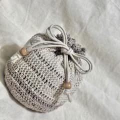 ハンドメイド　シンプルな巾着のサムネイル