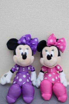 ミニーマウス ぬいぐるみチャーム2個セット ピンク 紫のサムネイル