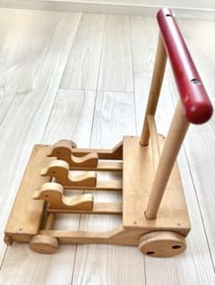木製手押し車　カタカタ　【鳥 レトロ】のサムネイル