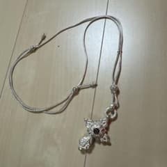 ノーチラスアートジュエリー クロストップネックレス 手編みチェーン 