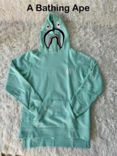 希少 A BATHING APE シャークパーカー フーディ ミントグリーン S 