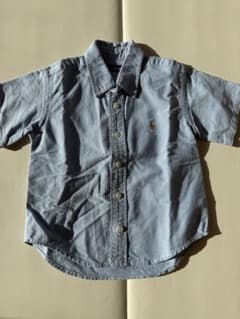 【美品】Ralph Lauren 半袖シャツ 90 ライトブルーのサムネイル