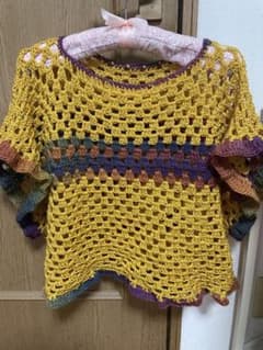 s*n様 ハンドメイド 透かし編み ニット トップスのサムネイル