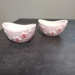桜模様のピンク陶器茶碗2個セット - メルカリ