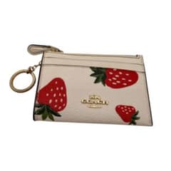 【良品】COACH ワイルドストロベリー ID パス コインケース キーリング付のサムネイル