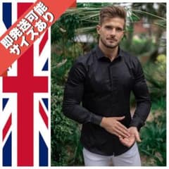 【Father & Sons】筋肉フィト (ストレッチスリムフィット) 黒シャツのサムネイル