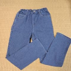 ブリーズ　ストライプデニム　➀　裏起毛　150のサムネイル