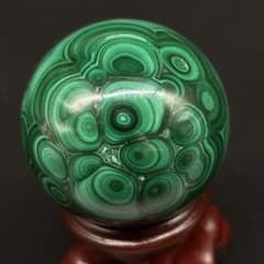 高品質 マラカイト 孔雀石 天然石 丸玉 スフィア ポリッシュ 38mm
