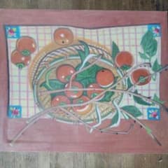 静物画 柿 籠 油彩画 静物画 柿 籠 油彩画 - メルカリ