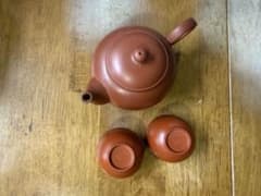 急須と茶碗セット 陶器製 茶色のサムネイル