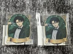 진격의 거인 eureka 복권 마술사 리바이 아크릴 배지 2개 세트