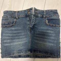 デニムタイトスカート スタッズ付き サイズ61のサムネイル