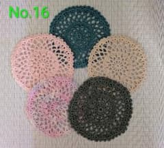ハンドメイド かぎ針編み ドイリー 5枚セットのサムネイル