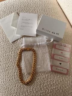 ビジュードエム Bijou de Mフラットリンクチェーンネックレス 38 新品 