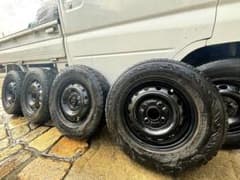 軽バン軽トラ車検対応 大人気オープンカントリーPCD100タイヤホイール4本のサムネイル