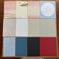 ❹大色紙まとめ売り12枚セット　27cm×24cm 押絵　ちぎり絵　貼り絵のサムネイル