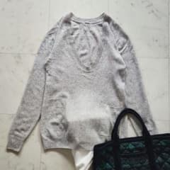 美品 マーガレットハウエル カシミヤ100% ニット ライトグレー - メルカリ