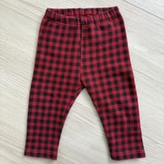 UNIQLOパンツ レッド×ブラック ギンガムチェック柄のサムネイル