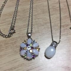 乳白色オパールネックレス2本セットのサムネイル