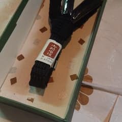 男性用  正絹羽織り紐  黒のサムネイル