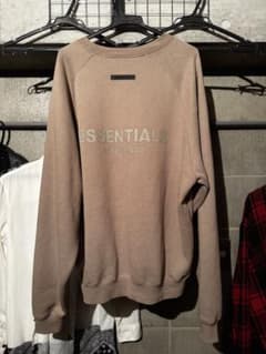 ESSENTIALS ベージュ トレーナー & グレー ジョガーパンツ セット 