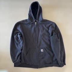 値下げ可Carhartt 2XL ジップアップパーカー/ダークブラウン/のサムネイル