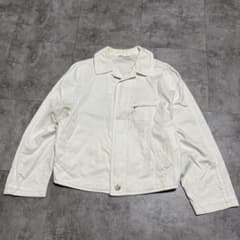 “HERMES エルメス　90s 00s ジップアップジャケット　白　ホワイト