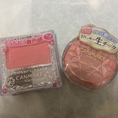 【廃盤】CANMAKE パウダーチークス PW28 & クリームチーク PO1のサムネイル