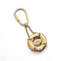 美品 オールドグッチ シェリーライン キーホルダー キーリング GUCCI GUCCI グッチ オールド キーリング 浮き輪 シェリーライン