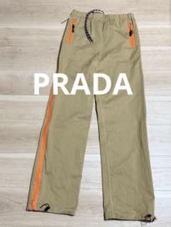 PRADA プラダ ラテラルジップ ワイドパンツ カーキ レディース L PRADA プラダ ラテラルジップ ワイドパンツ カーキ レディース L